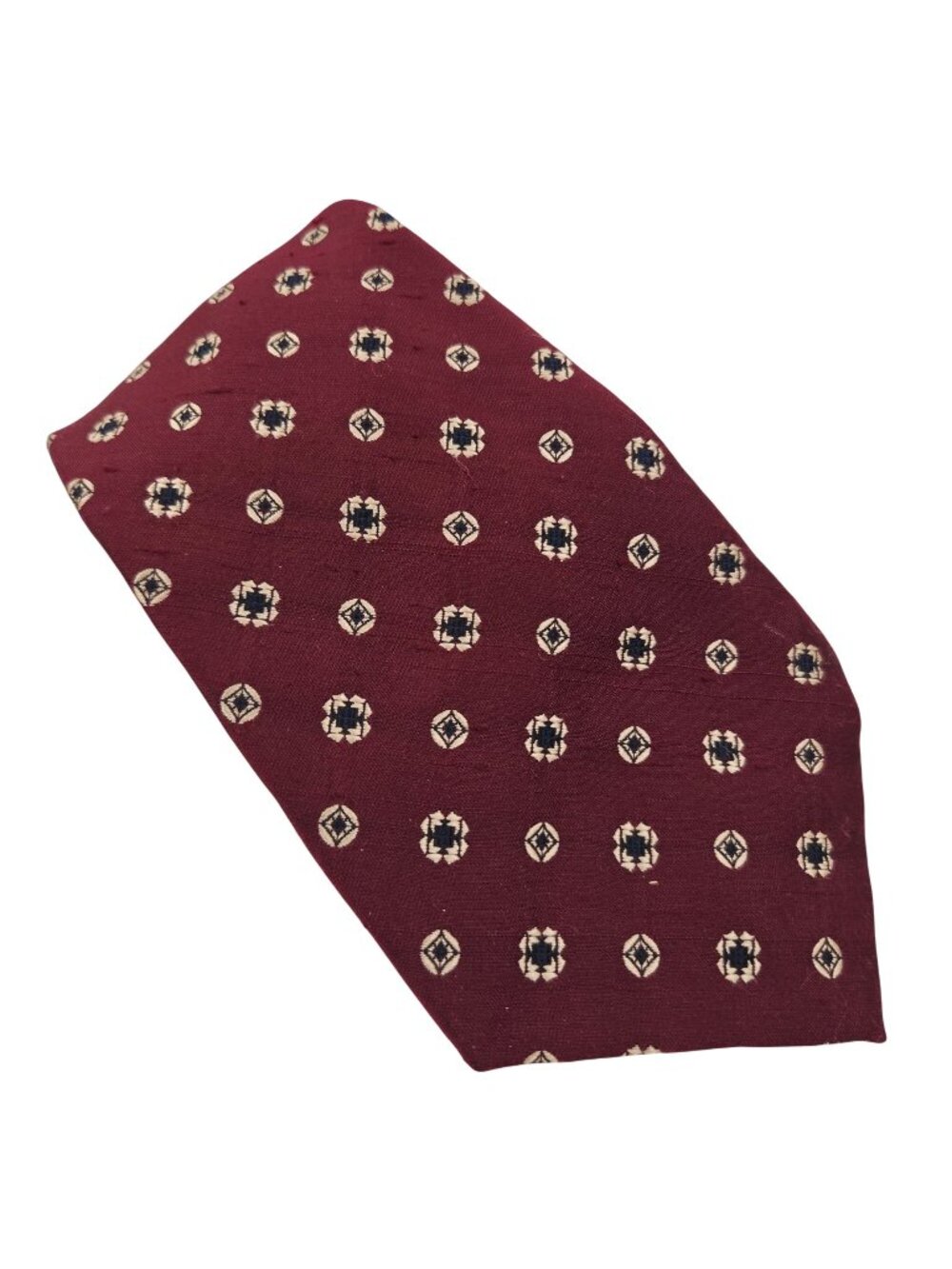 Givenchy Mens Tie Webster Burgundy Geometric Pattern Polyester Business Formal